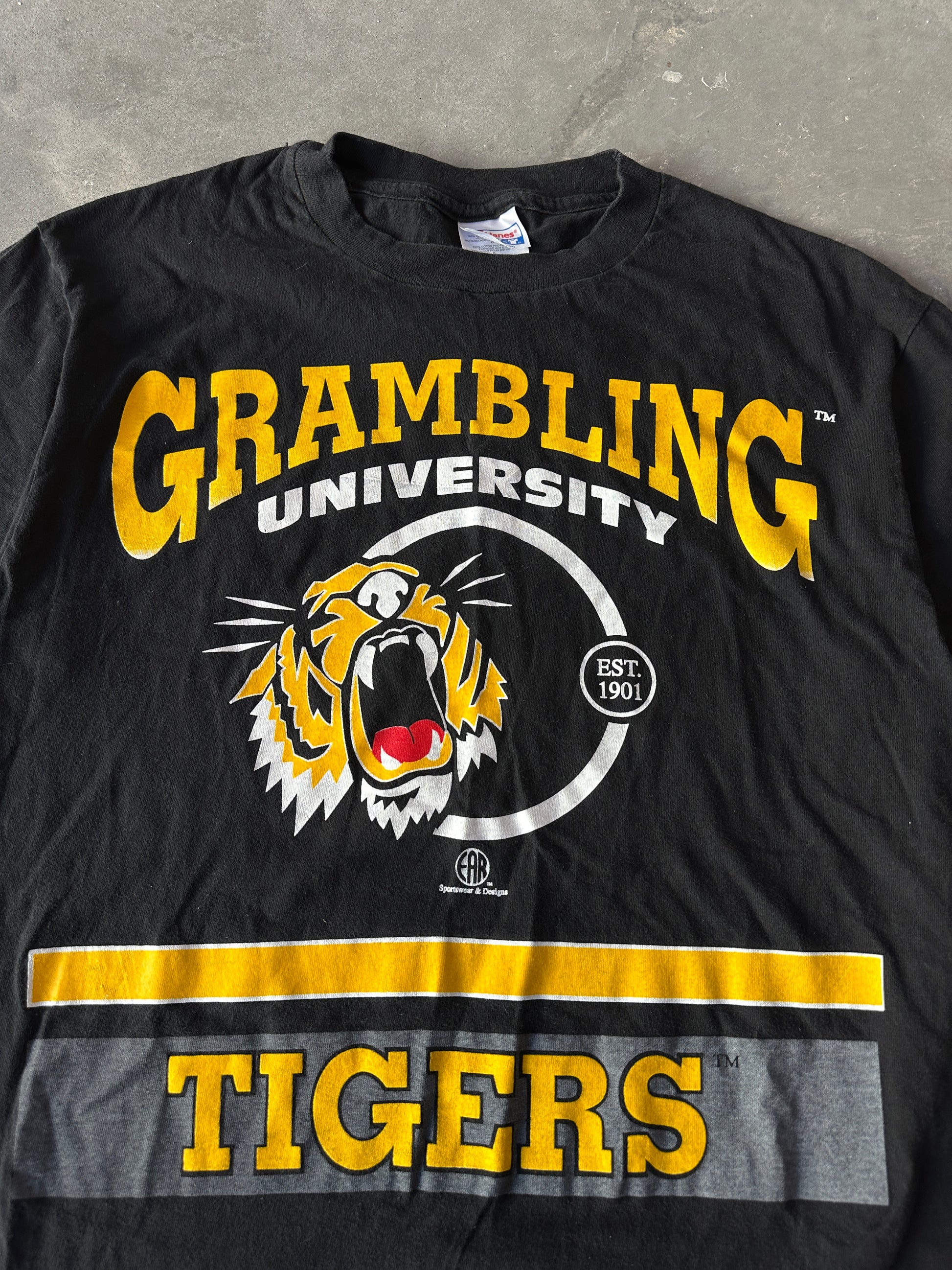 90's Grambling State University Tigers GSU Spellout Vintage HBCU Tee (Large)