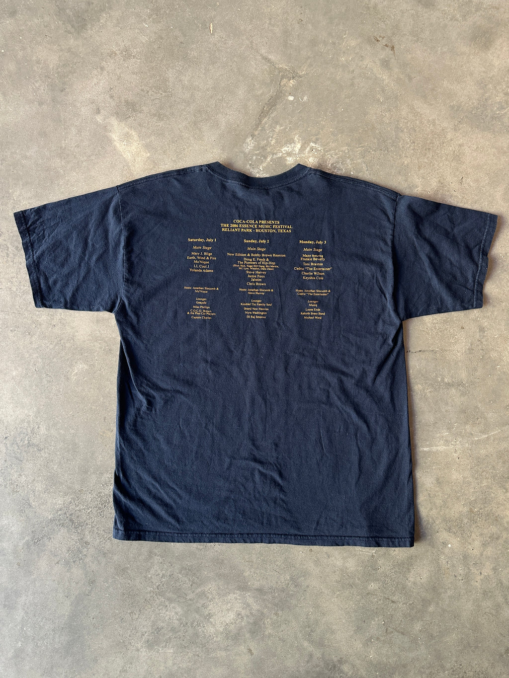 2006 Essence Music Festival Houston Texas Mary J. Blige, New Edition, Maze & More Vintage Music Tee (XL)