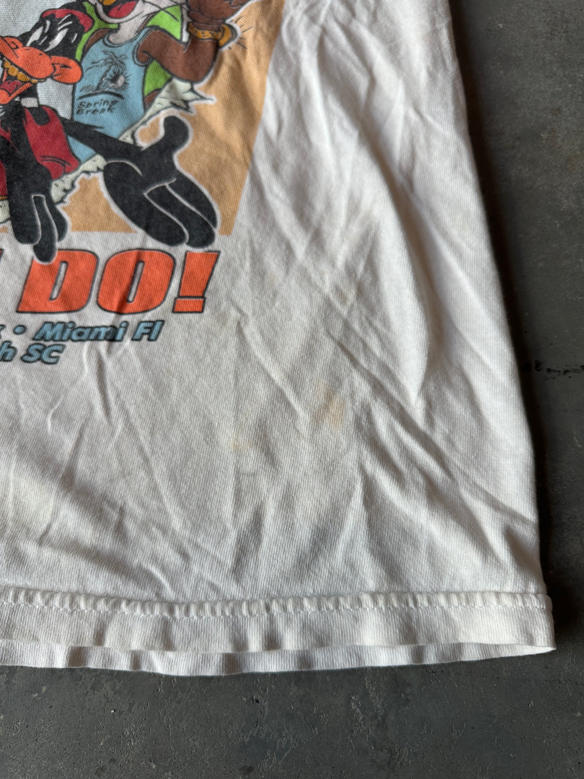 2005 Black Spring Break  "How We Do It" Looney Tunes Cartoon Black Spring Fest Vintage Tee (Small)