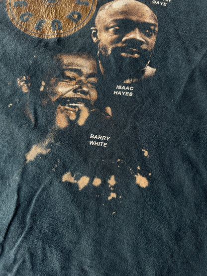 00’s R&B Legends Luther Vandross Marvin Gaye Barry White & More Distressed Vintage Music Tee (BOXY Large)