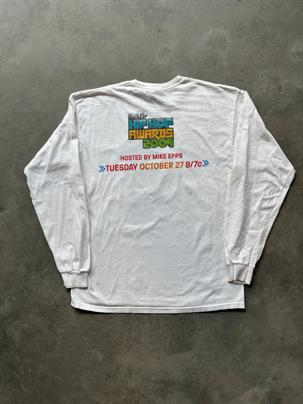 2009 BET Hip Hop Awards Hosted By Mike Epps Vintage Longsleeve Vintage Tee (Large)