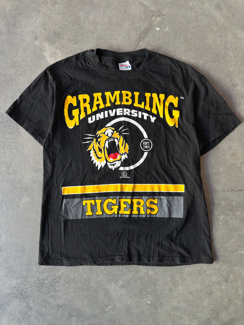 90's Grambling State University Tigers GSU Spellout Vintage HBCU Tee (Large)