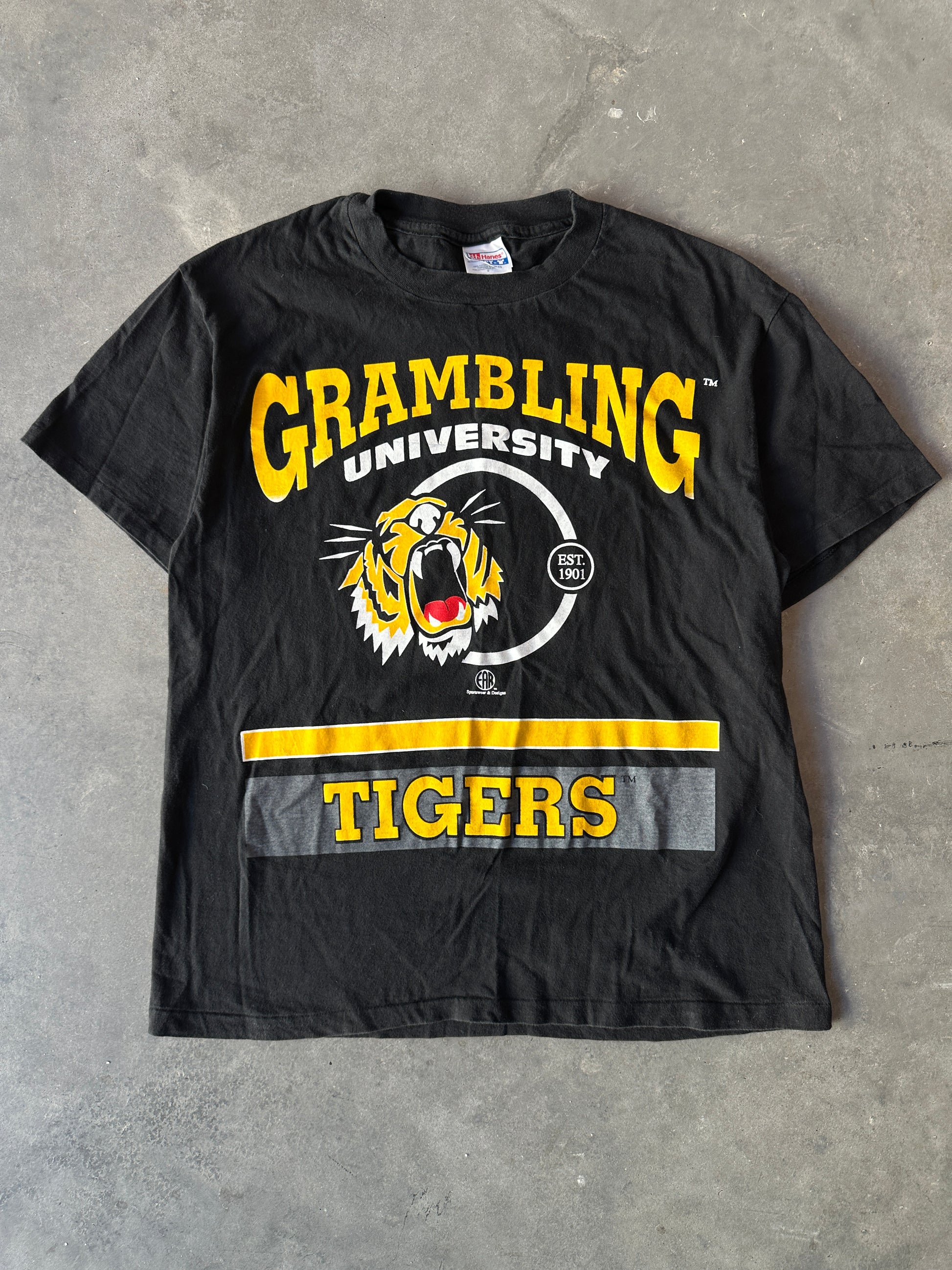 90's Grambling State University Tigers GSU Spellout Vintage HBCU Tee (Large)