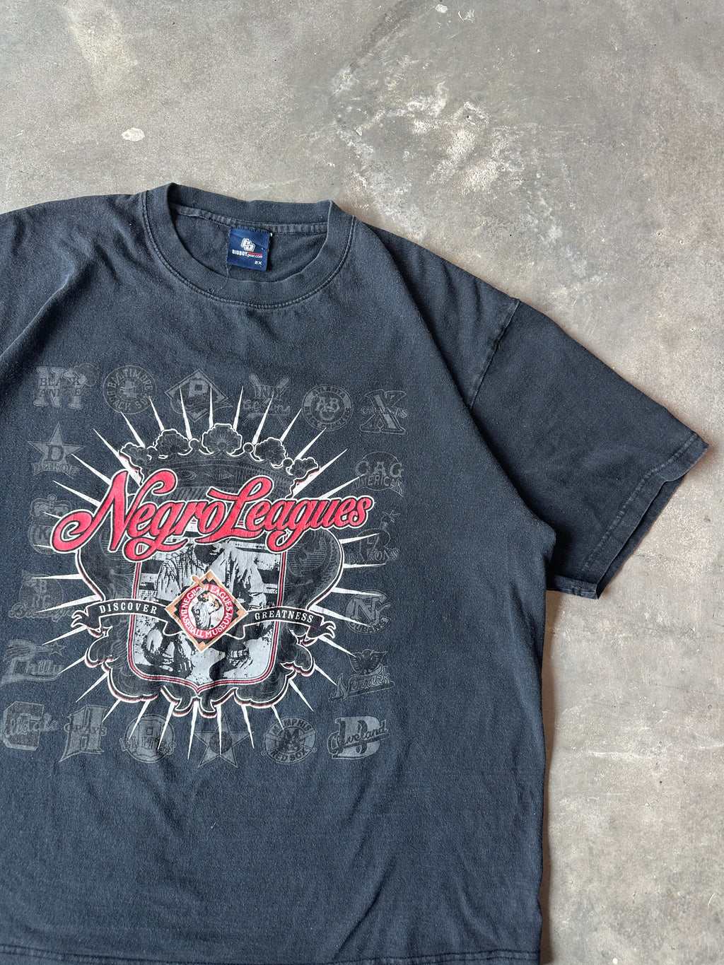 00’s Negro Leagues Baseball Museum Discover Greatness Negro League Teams Vintage Tee (XXL)