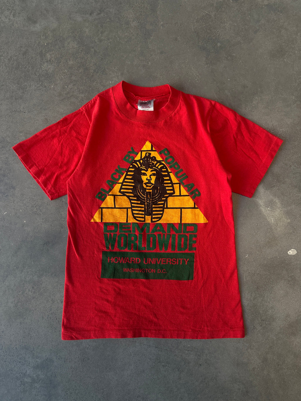 90's Black By Popular Demand Worldwide Howard University HU Vintage Shirt (Small)