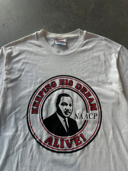 90’s NAACP “Keeping His Dream Alive’’ Martin Luther King Jr. MLK Vintage Tee (Slim Large)