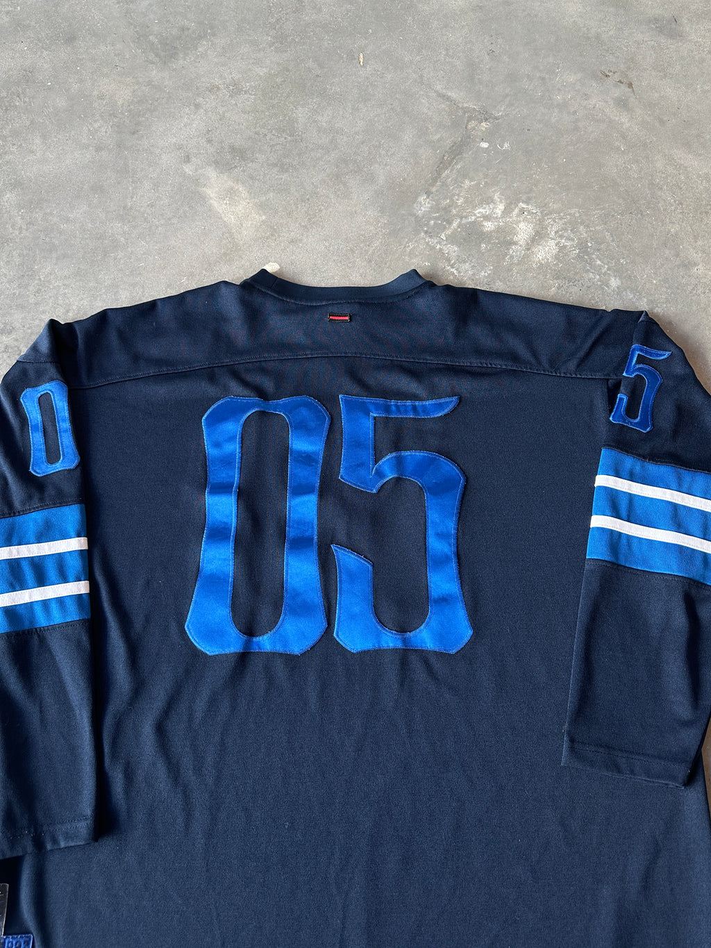 00’s FUBU Football Hockey Style Navy Blue Longsleeve Vintage Jersey (XXXL)