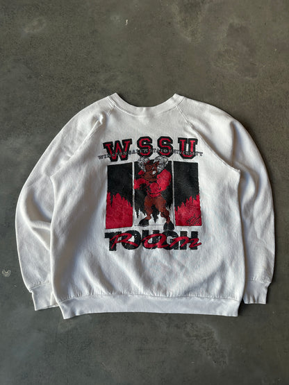 90's Winston Salem State University WSSU "Ram Tough" Realistic Ram Vintage Crewneck Sweatshirt (Medium)