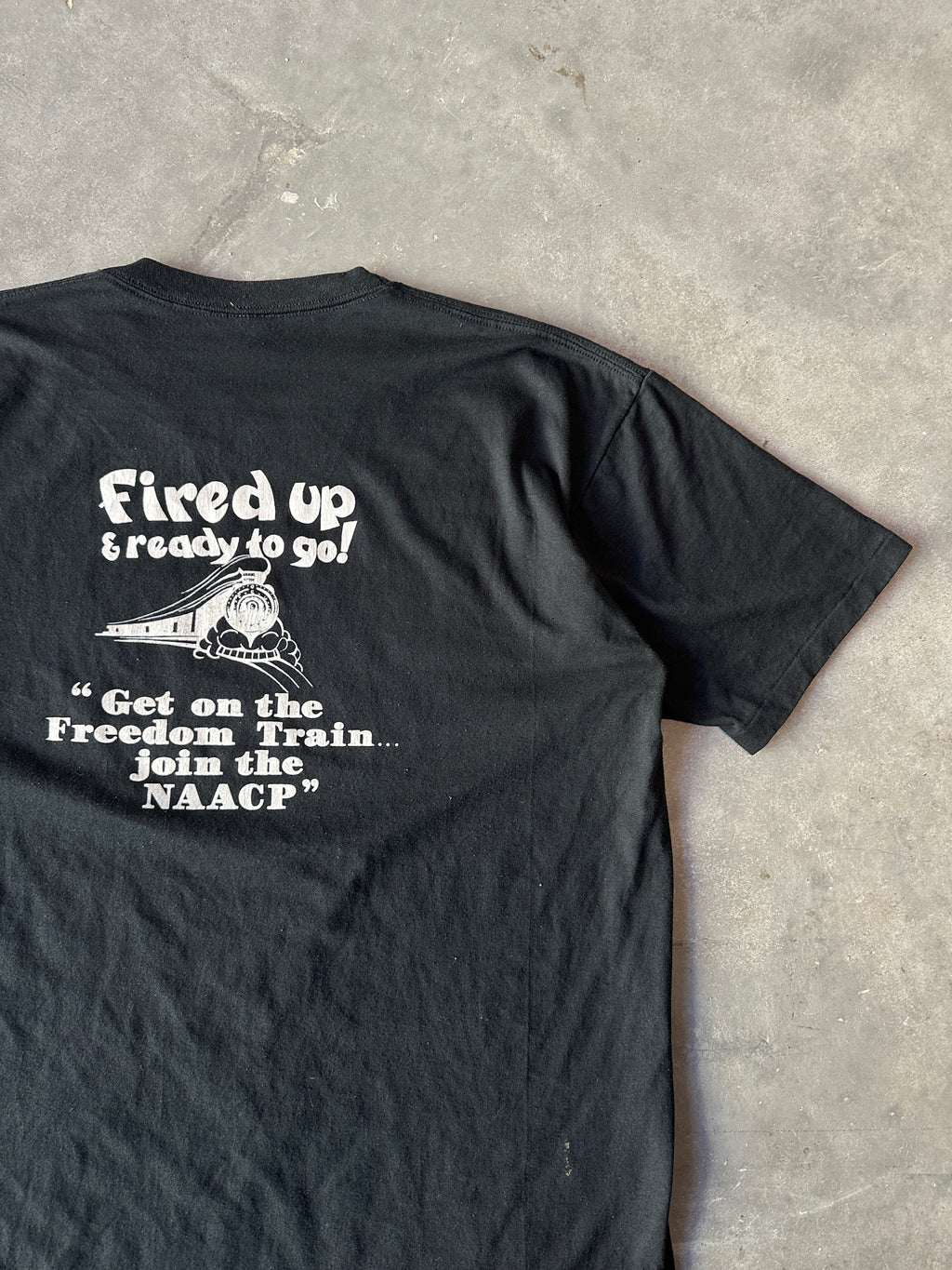 90's NAACP Fired Up & Ready To Go! Join the Freedom Train Vintage Tee (XL)