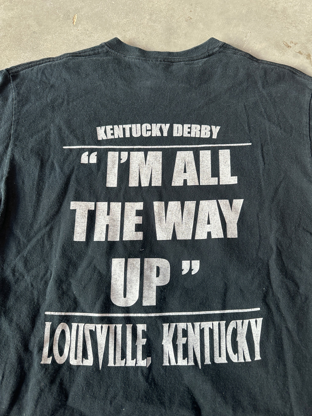 00's Kentucky Derby Black Bike Week Louisville Kentucky Vintage Tee (Large)