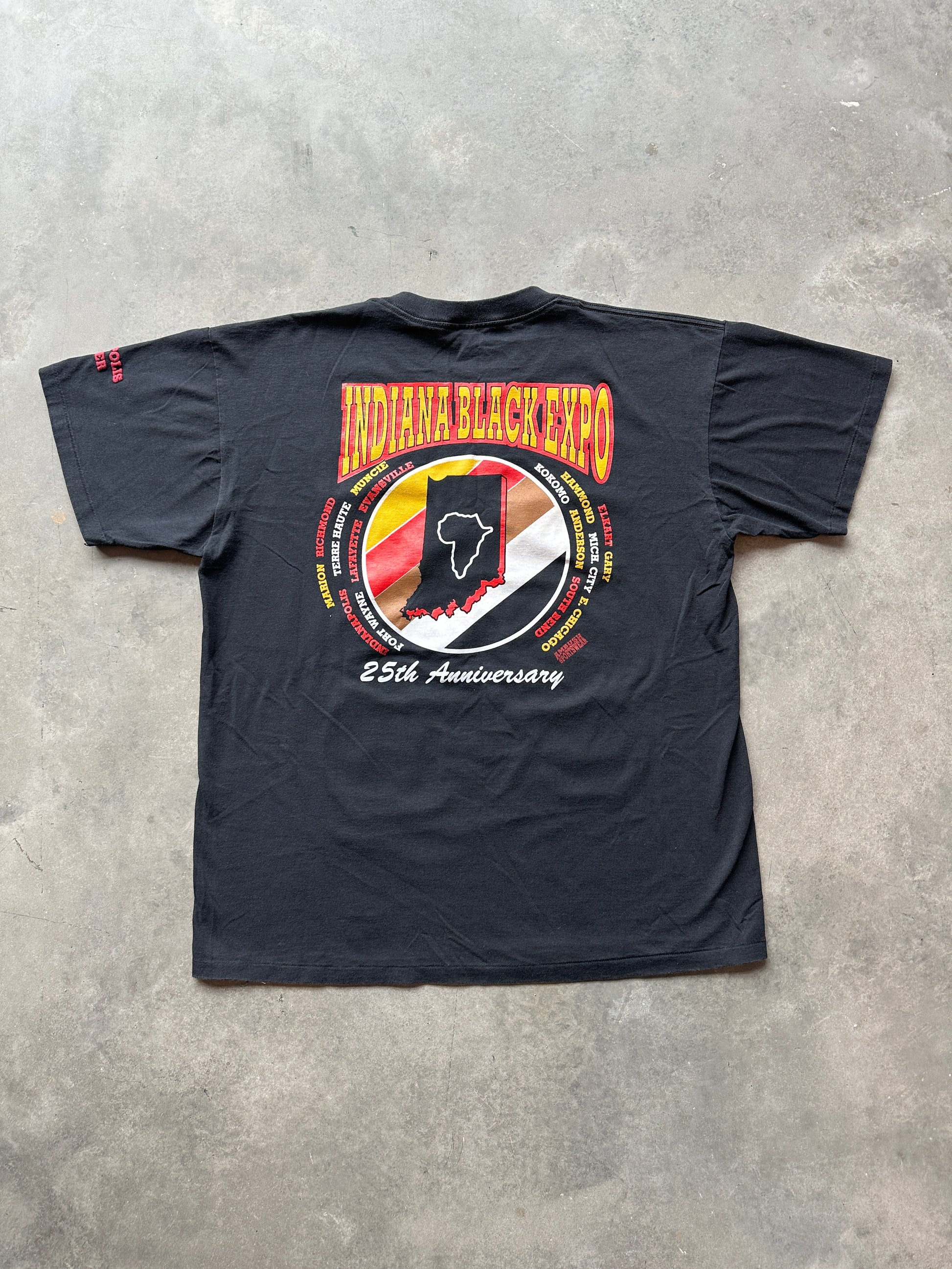 90's Indiana Black Expo "Working Together Works" 25th Anniversary Vintage Logo Tee (XL)