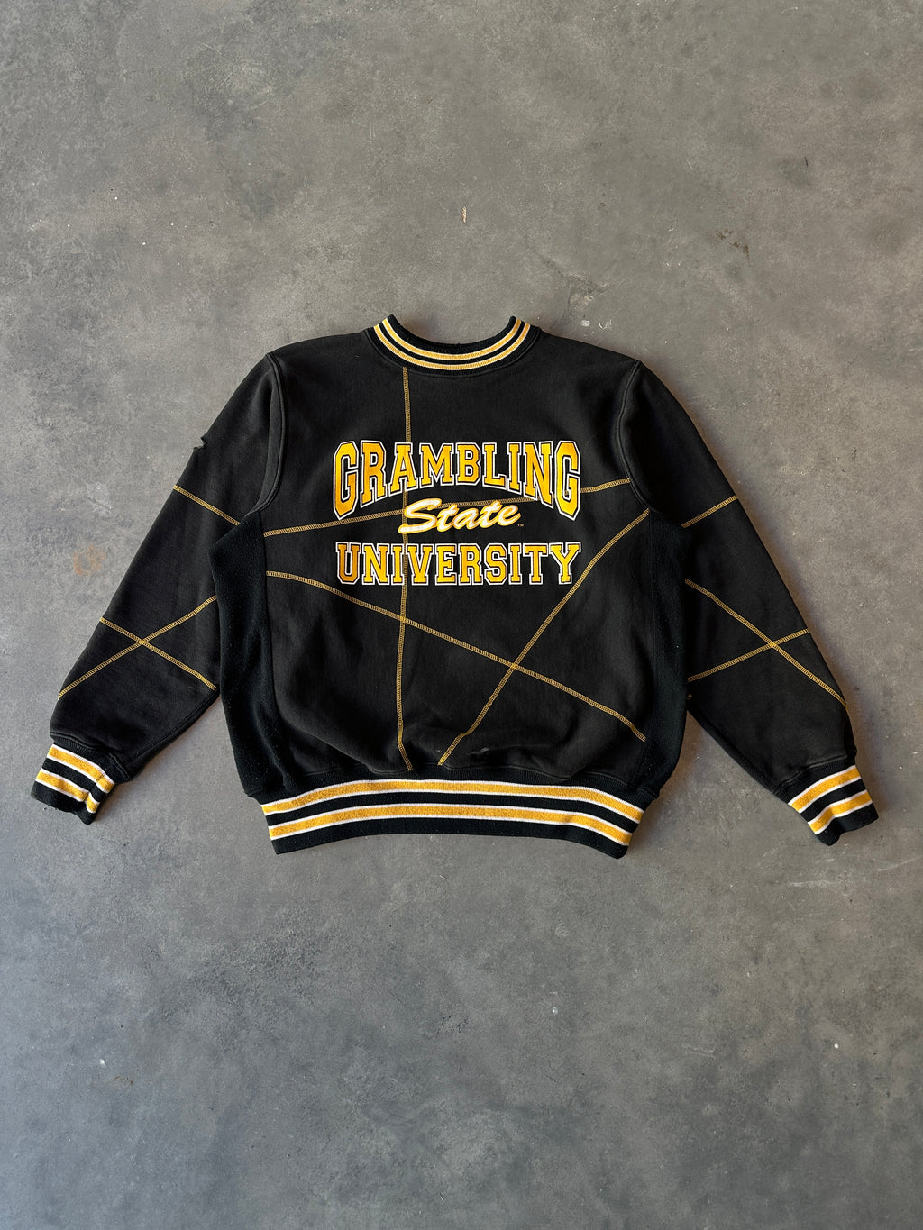 90's Grambling State University GSU African American College Alliance AACA Style Heavyweight Crewneck  Sweatshirt (XXL)