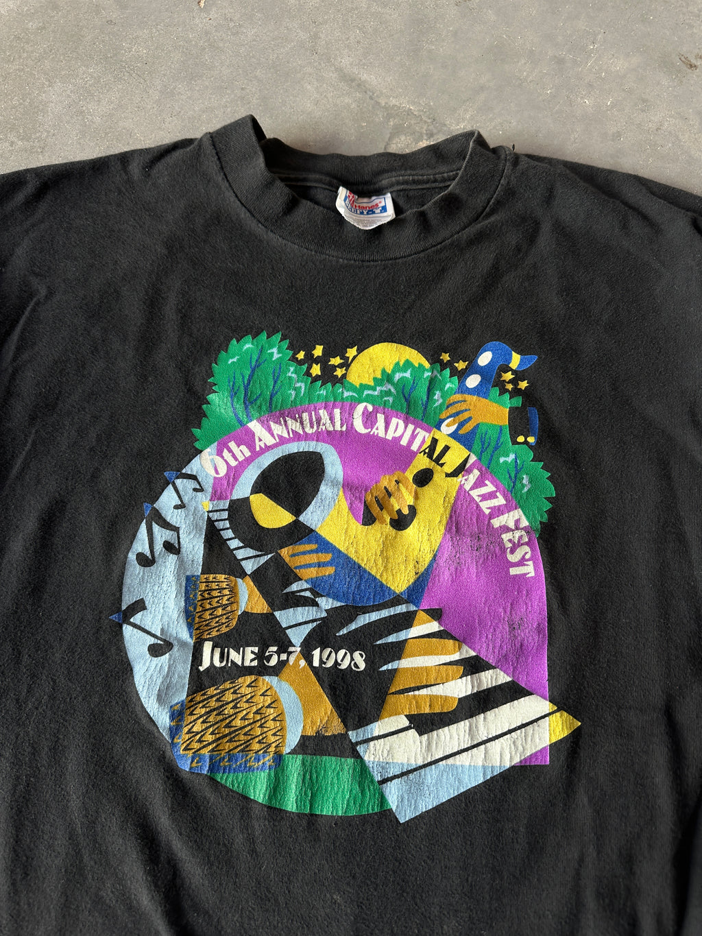 1998 Capital City Jazz Fest Washington DC Ft. David Benoit, Mayse, Slim Man & More Vintage Music Tee (Large)