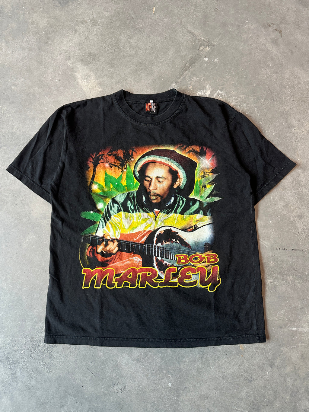 00’s Bob Marley Reggae Legend Hot Ice Rap Style Vintage Music Tee (Large)