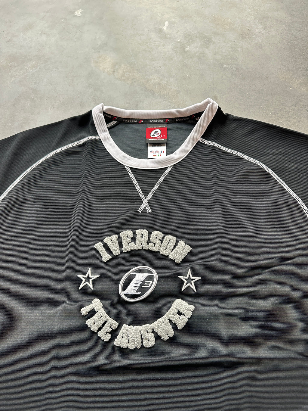00's Y2K Allen Iverson Reebok "The Answer" Black NBA Oversized Pullover Shirt - Brand New (XXL)