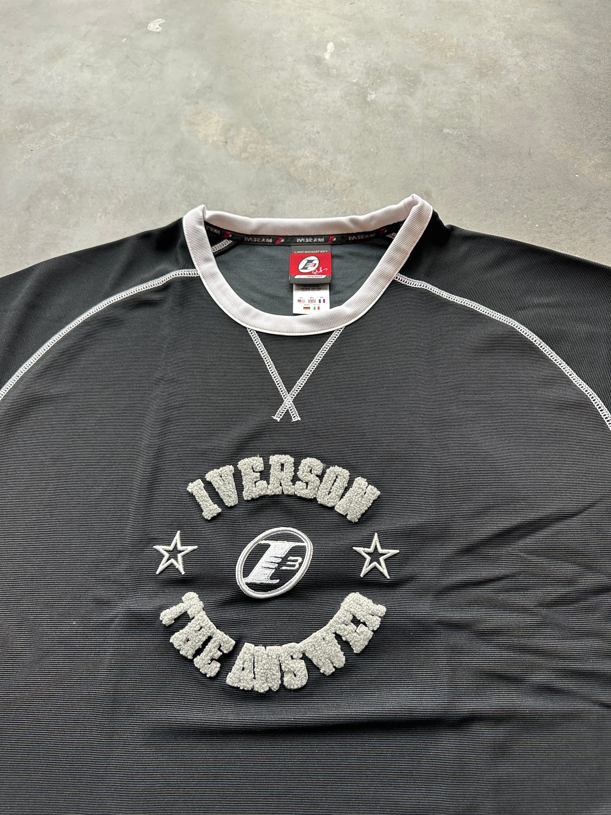 00's Y2K Allen Iverson Reebok "The Answer" Black NBA Oversized Pullover Shirt - Brand New (XXL)