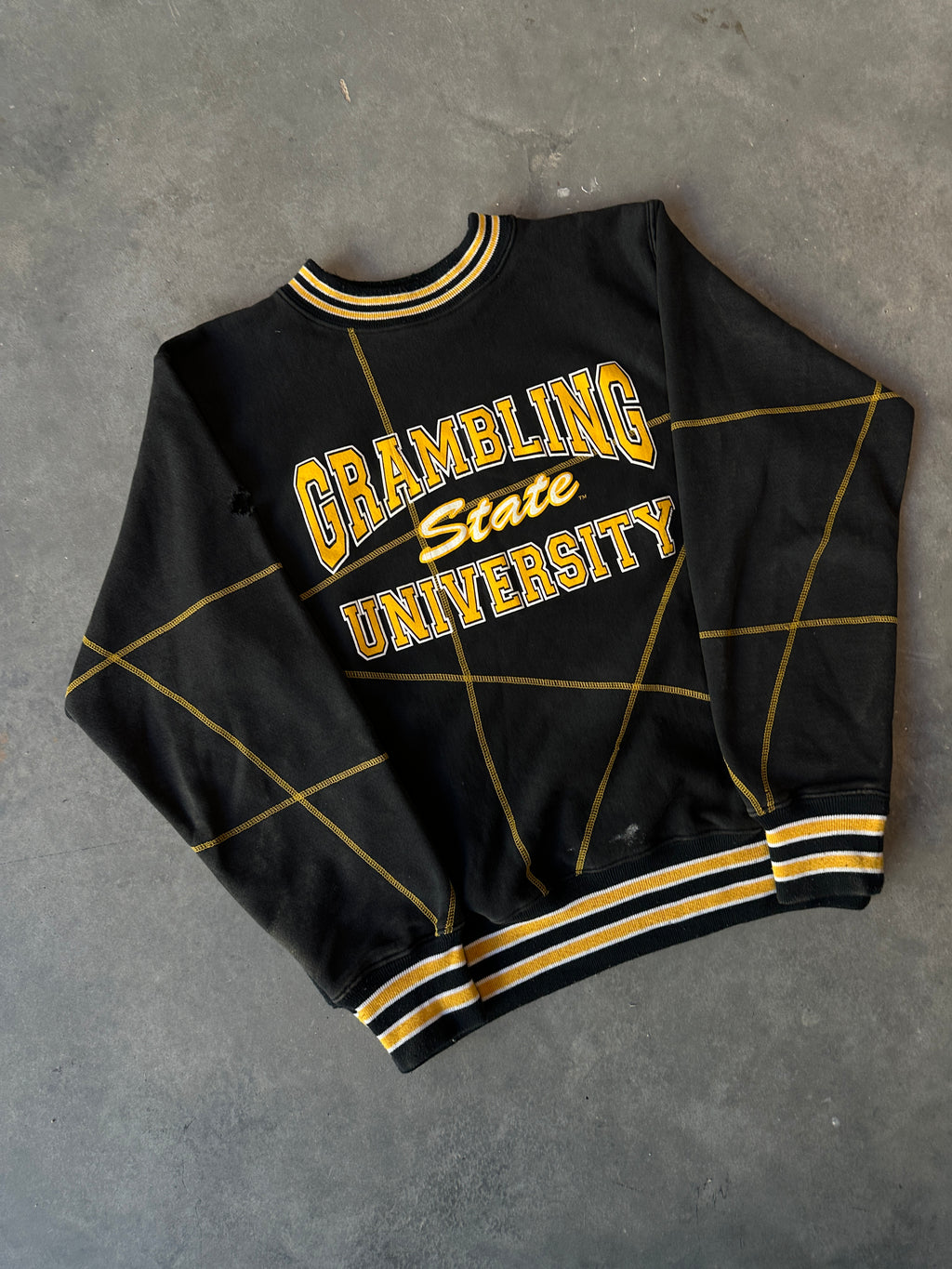 90's Grambling State University GSU African American College Alliance AACA Style Heavyweight Crewneck  Sweatshirt (XXL)