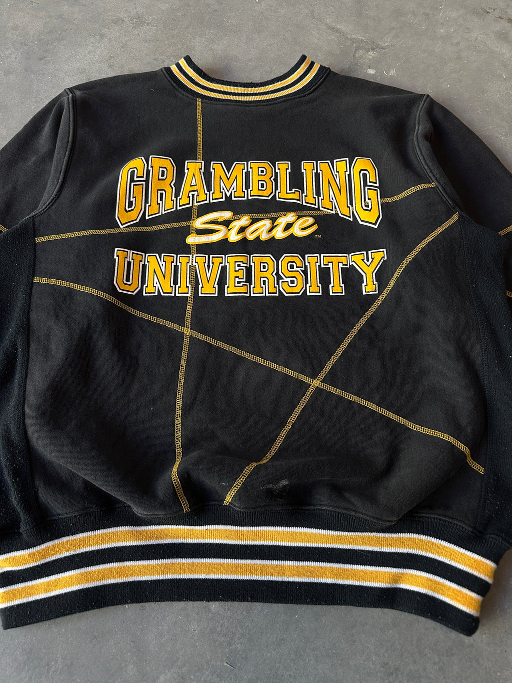 90's Grambling State University GSU African American College Alliance AACA Style Heavyweight Crewneck  Sweatshirt (XXL)