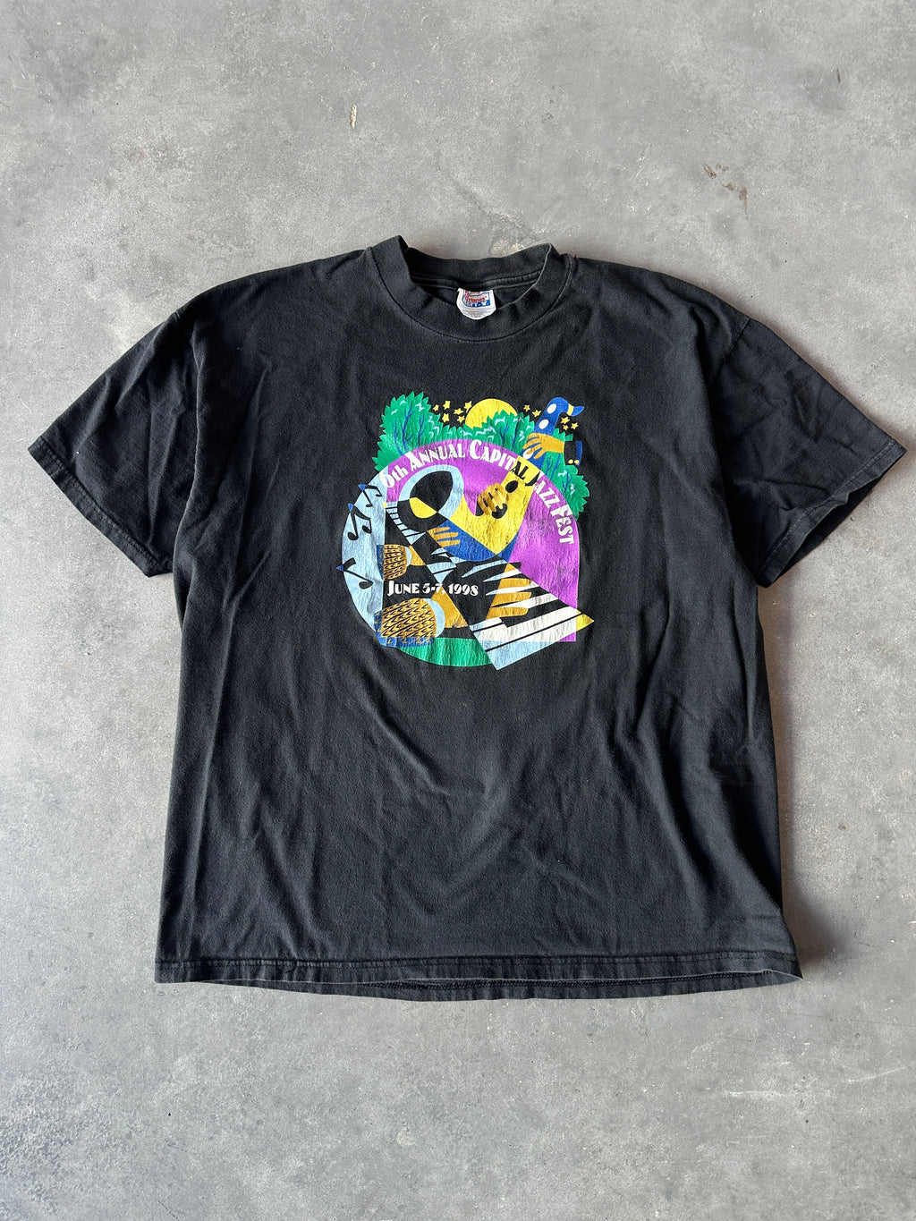 1998 Capital City Jazz Fest Washington DC Ft. David Benoit, Mayse, Slim Man & More Vintage Music Tee (Large)