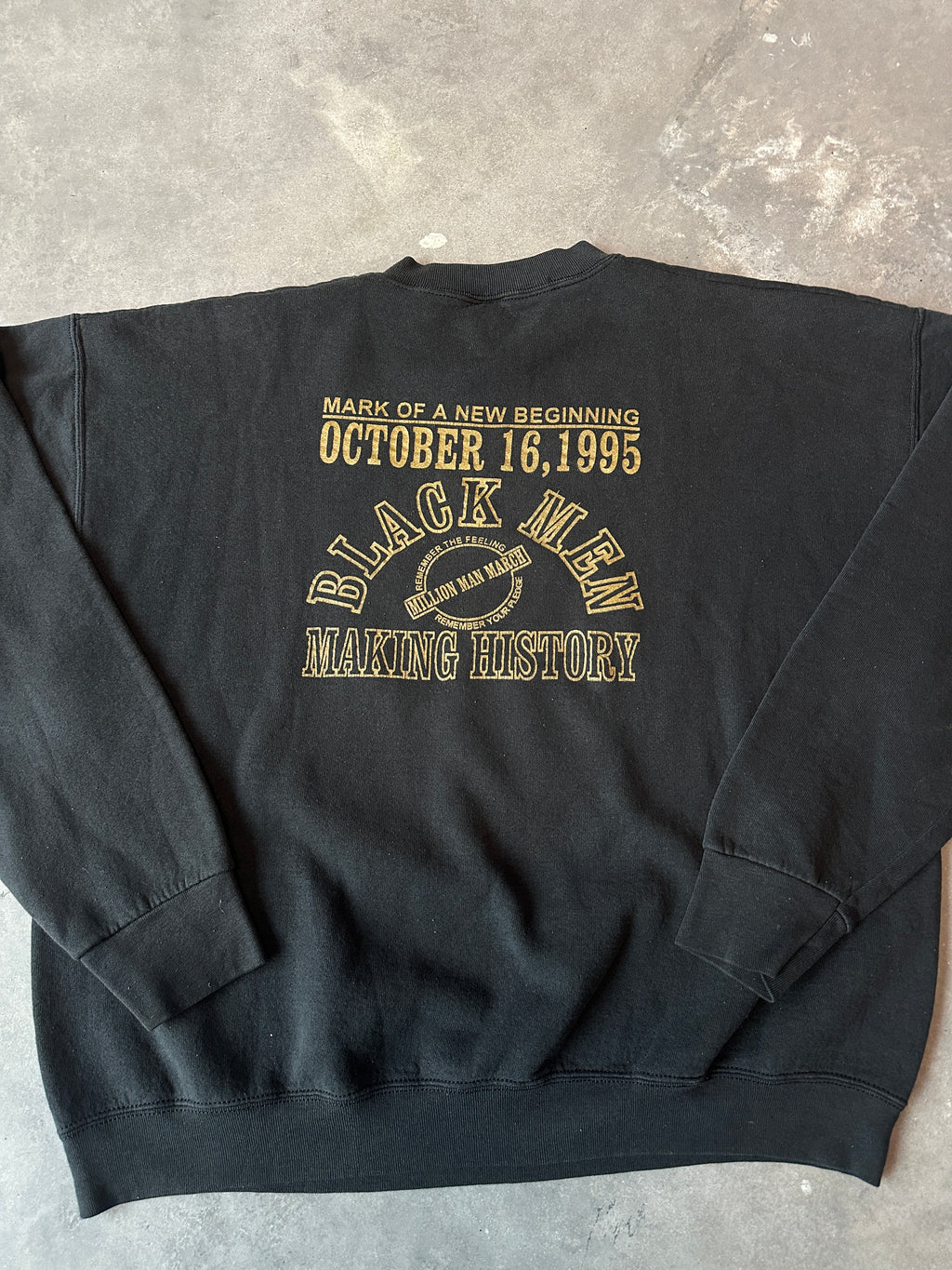 1995 Sisters in Support of the Million Man March Crewneck Sweatshirt (BOXY XXL)