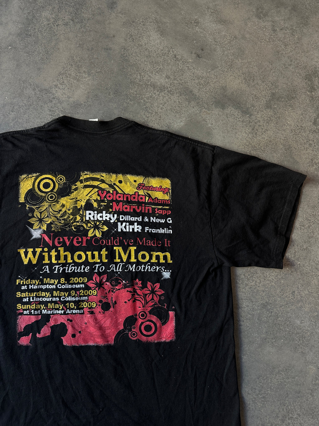 2009 Never Could Have Made It Without Mom Yolanda Adams, Marvin Sapp, Kirk Franklin & More Vintage Music Tee (Large)