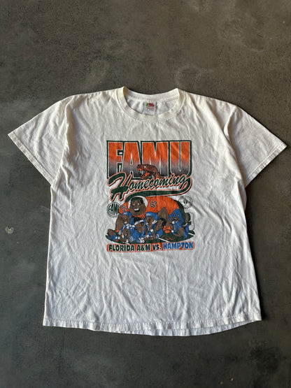 2005 Florida A&M FAMU vs. Hampton University HBCU Football Fat Albert Matchup Vintage Tee (XL)