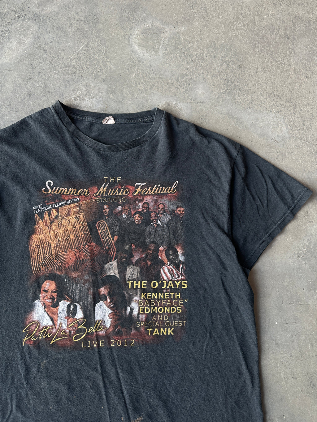 2012 The Summer Music Festival Featuring Maze, Frankie Beverly, O’Jays and More R&B Music Tee (XL)