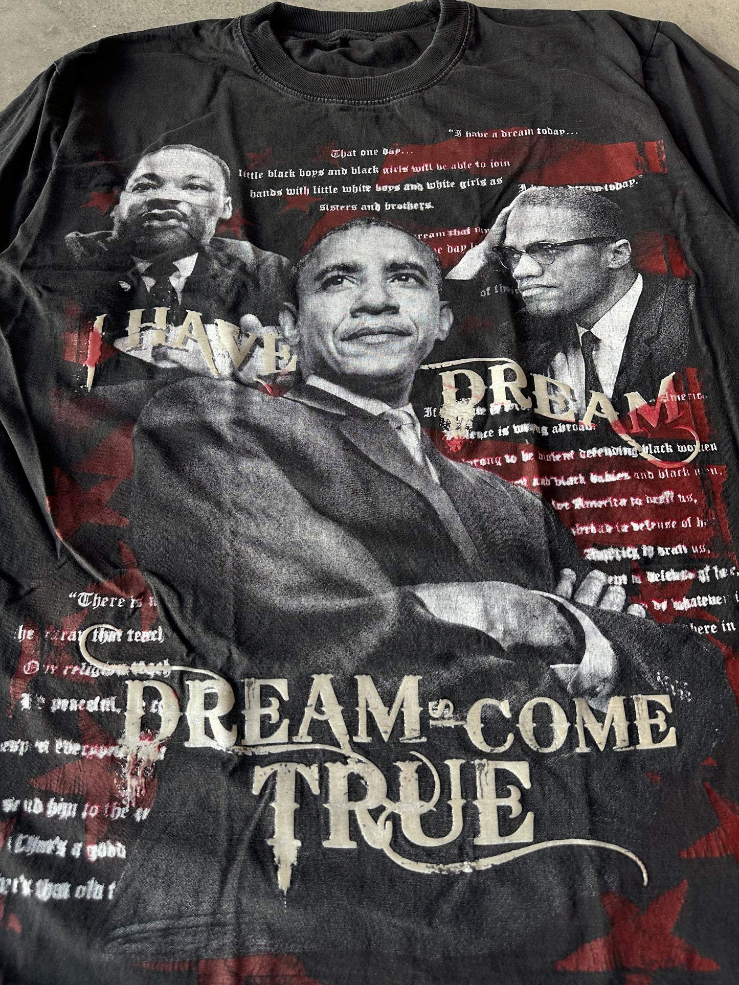 00's Dream's Come True Barack Obama Martin Luther King & Malcom X Vintage Tee (XXL)