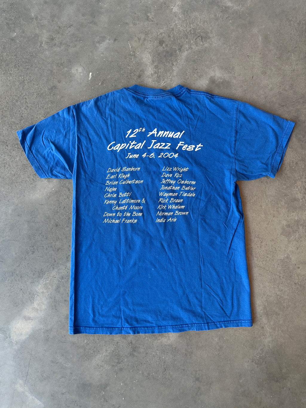 2004 12th Annual Capital Jazz Fest Art & Artist Lineup Vintage Music Tee (Medium)