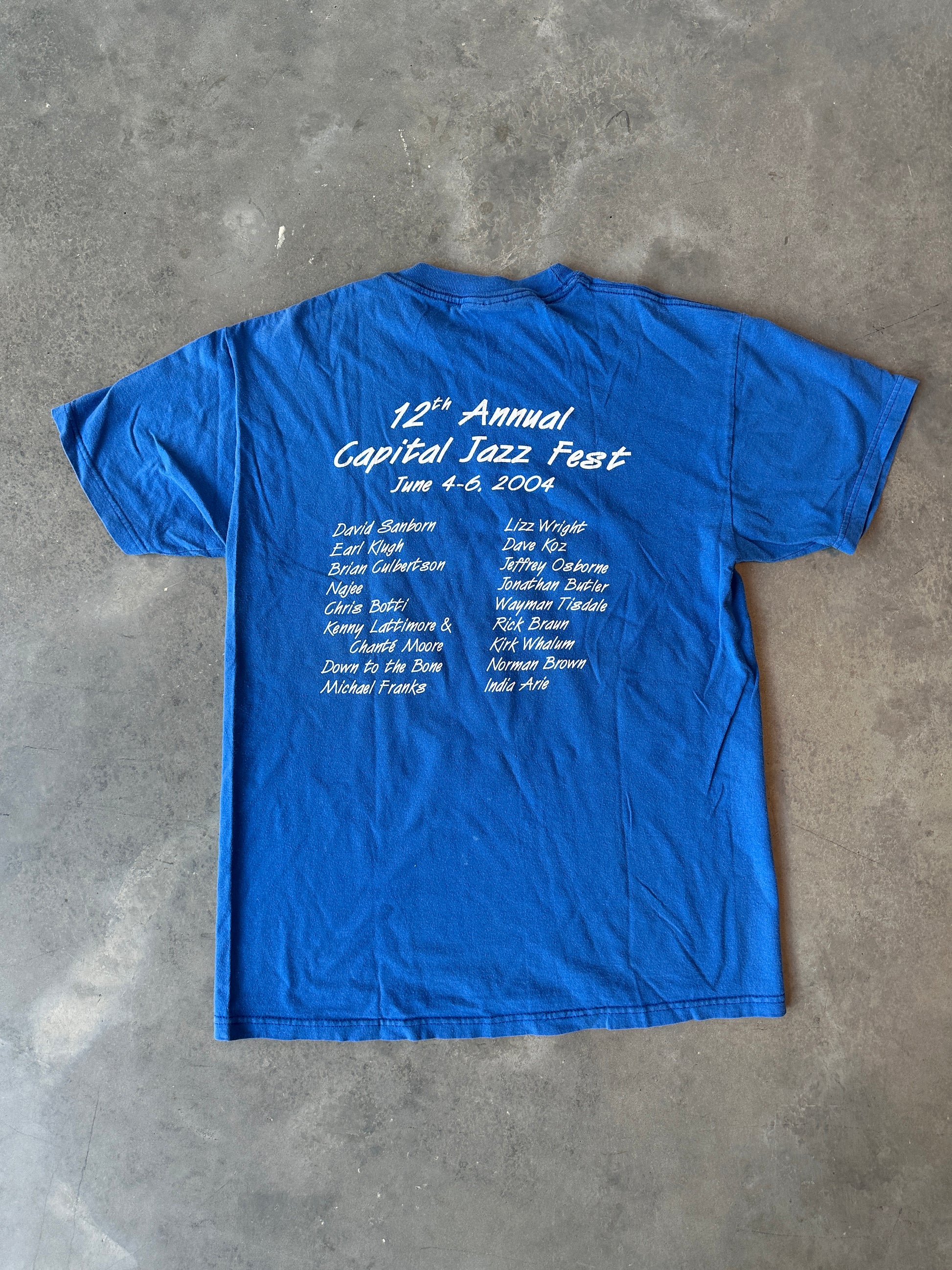 2004 12th Annual Capital Jazz Fest Art & Artist Lineup Vintage Music Tee (Medium)