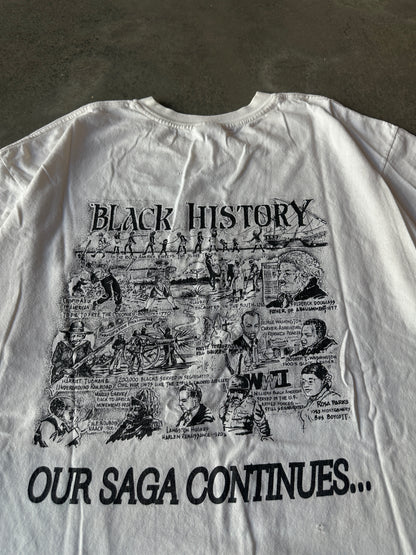 90's There Would Be No History, If There Were No Black History Vintage Illustration Tee (XL)