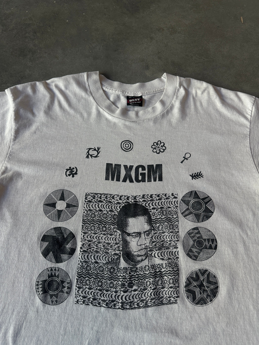 90's Malcolm X Grassroots Movement MXGM Principles of Unity Pillars Vintage Tee (XL)