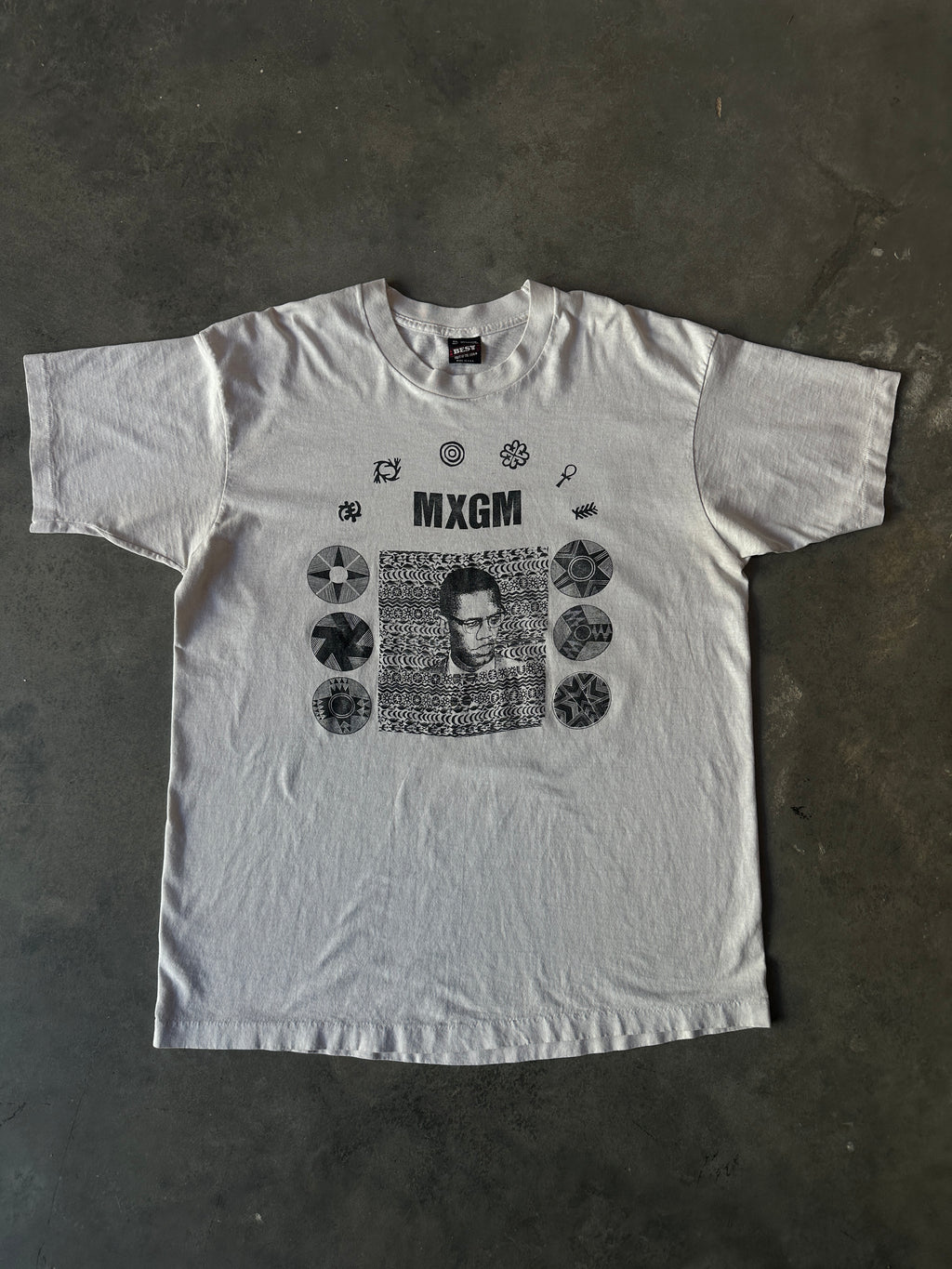 90's Malcolm X Grassroots Movement MXGM Principles of Unity Pillars Vintage Tee (XL)