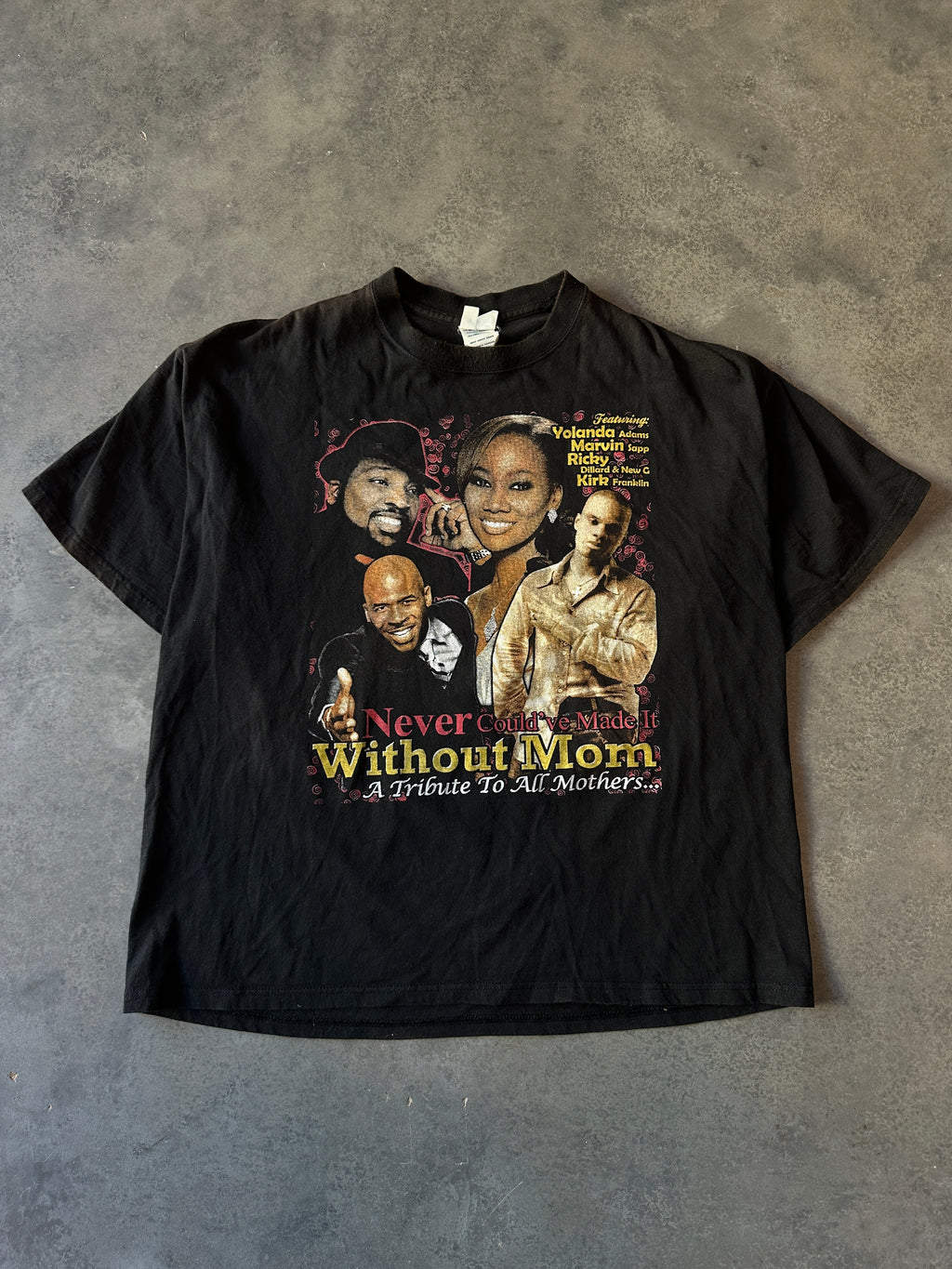 2009 Never Could Have Made It Without Mom Yolanda Adams, Marvin Sapp, Kirk Franklin & More Vintage Music Tee (Large)