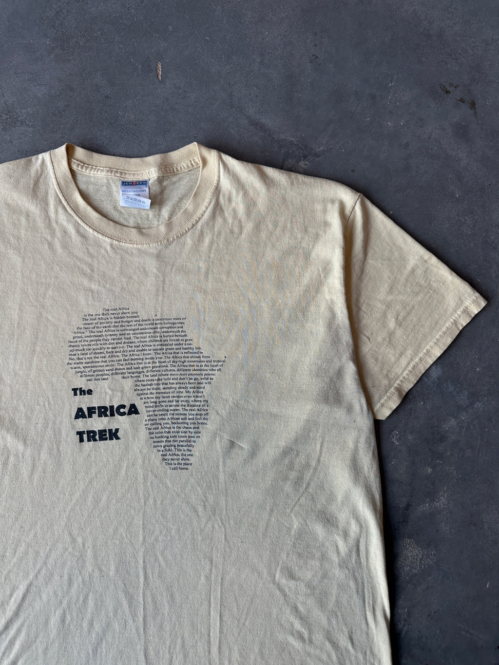 00's The Africa Trek Poem & Scripture Footprint Vintage Tee (Large)