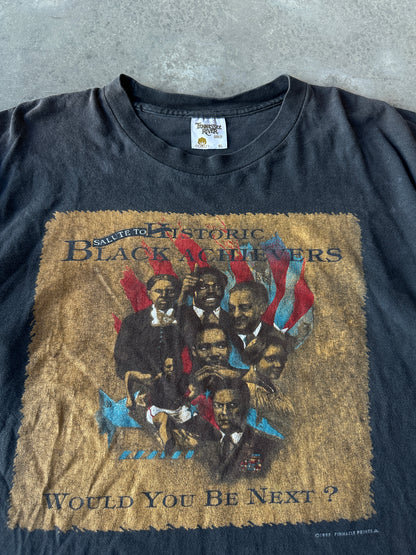 1993 Salute to Black Achievers Martin Luther King Jr. Harriet Tubman & More Faded Vintage Tee (XL)