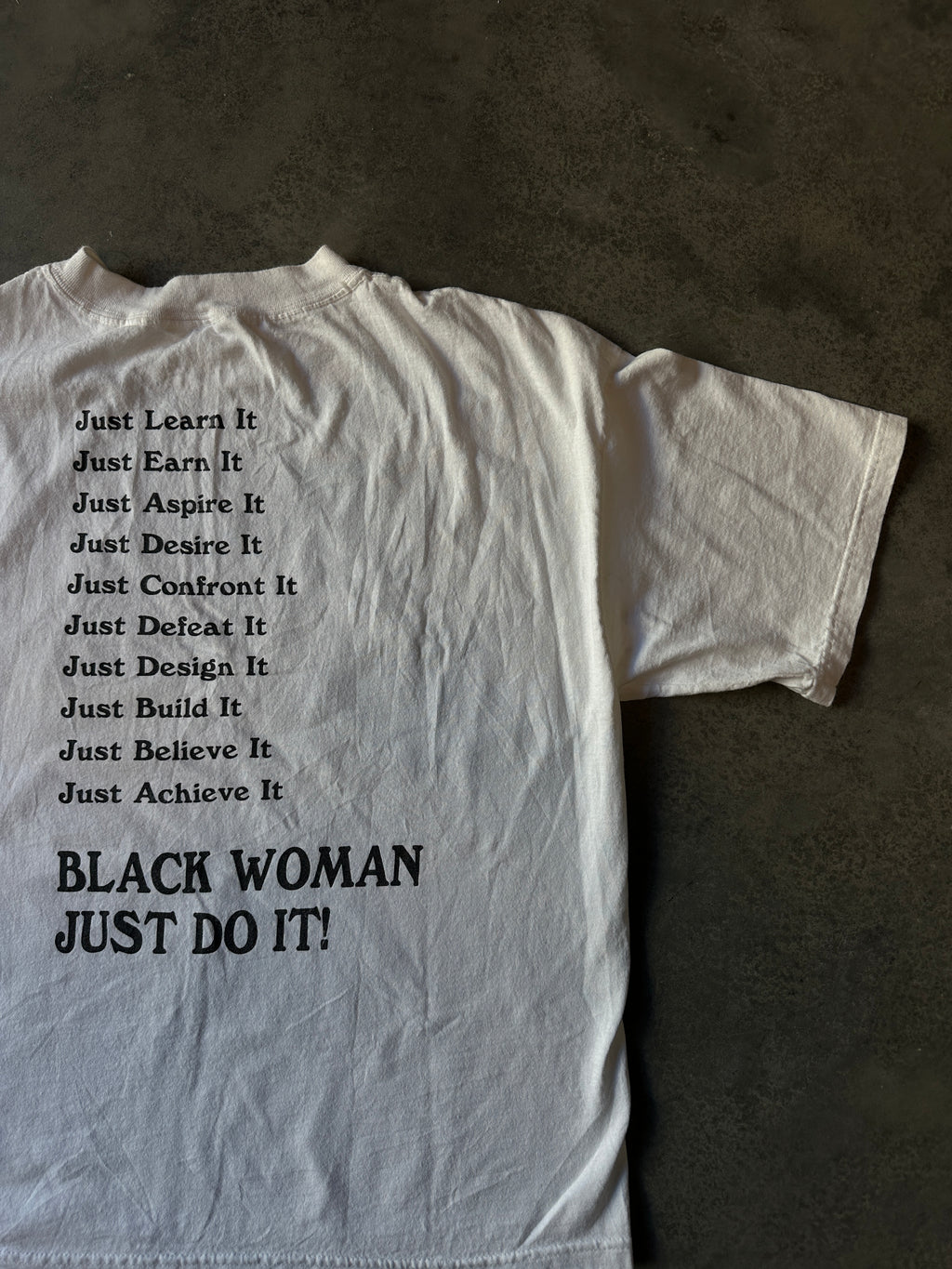 1999 Black Women Empowerment Sister Girl Believe in Yourself Just do it Vintage Tee (Medium)