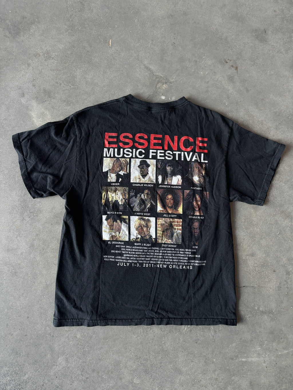 2011 Essence Music Festival Ft. Usher, Mary J. Blige, Jill Scott & More Vintage Music Tee (Medium)