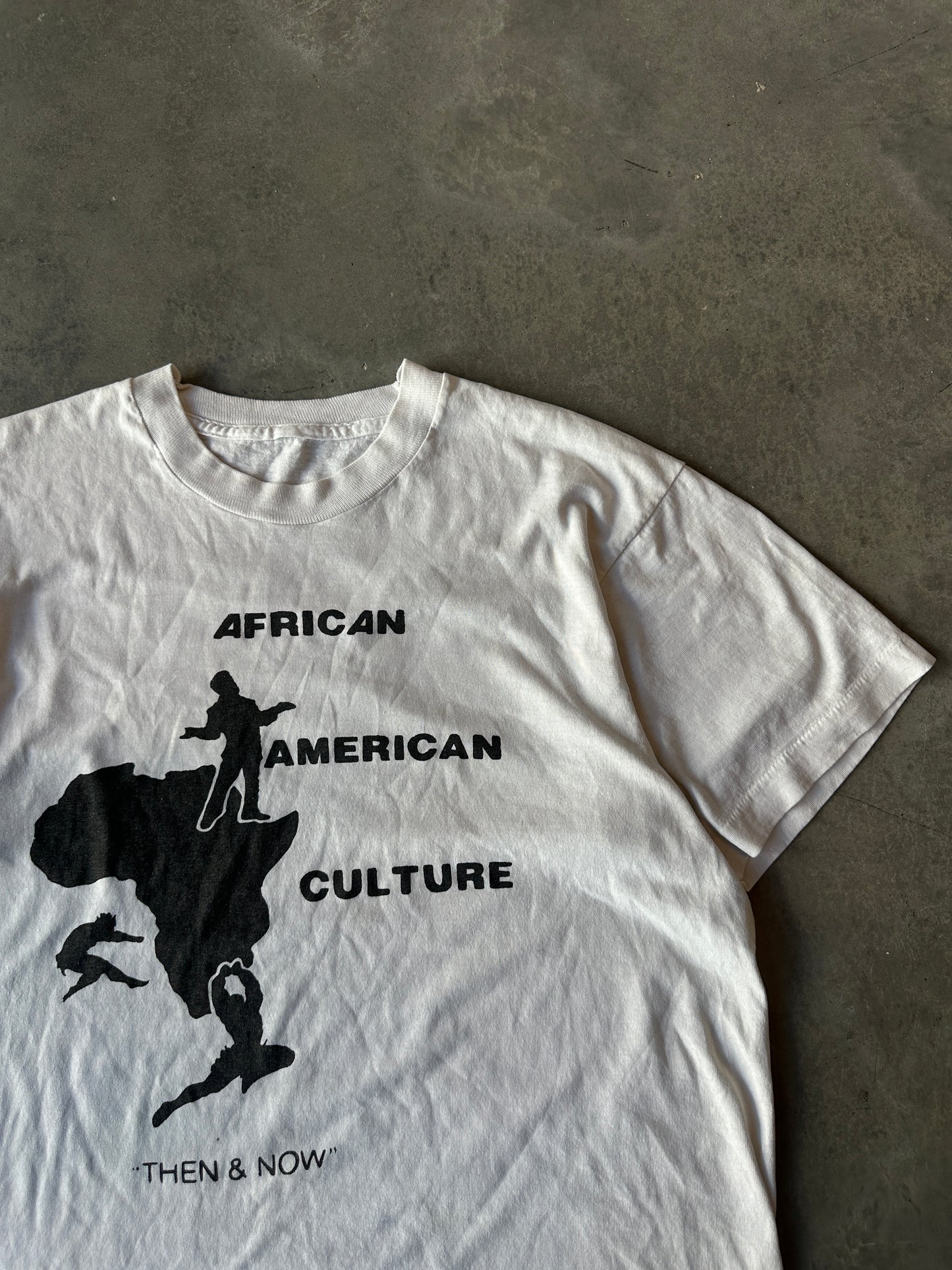 90's African American Culture "Then & Now" Thin Vintage Tee (Medium)