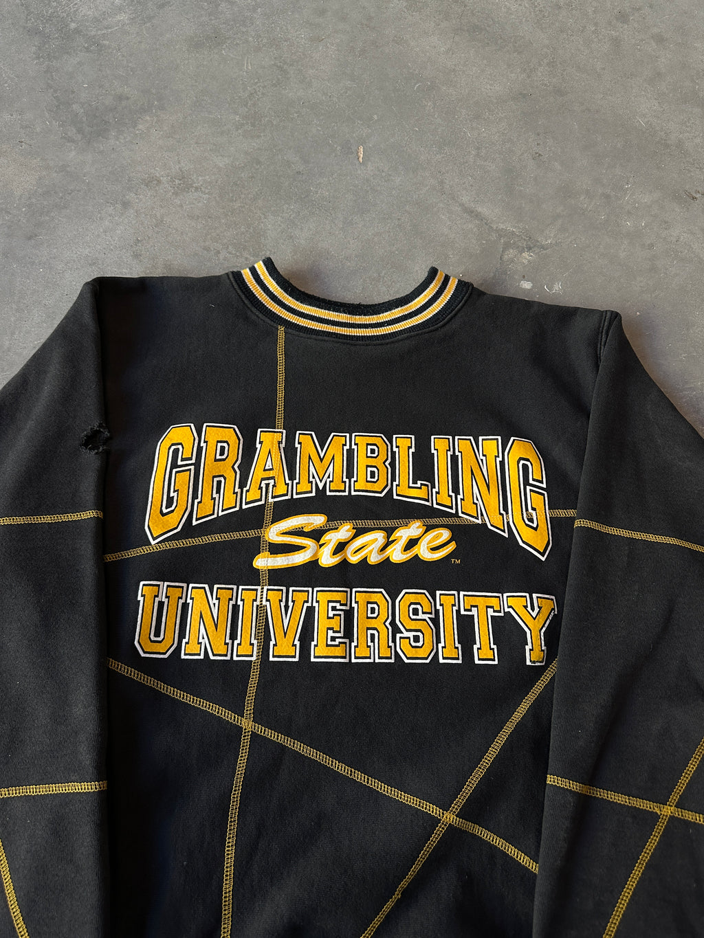 90's Grambling State University GSU African American College Alliance AACA Style Heavyweight Crewneck  Sweatshirt (XXL)