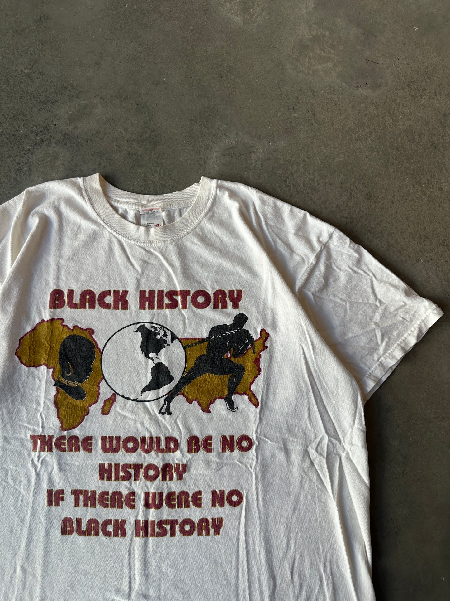 90's There Would Be No History, If There Were No Black History Vintage Illustration Tee (XL)