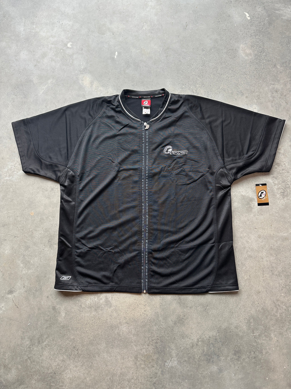 00's Y2K Allen Iverson Reebok "The Answer" Black NBA Full Zip Shooting Shirt - Brand New (XXL)