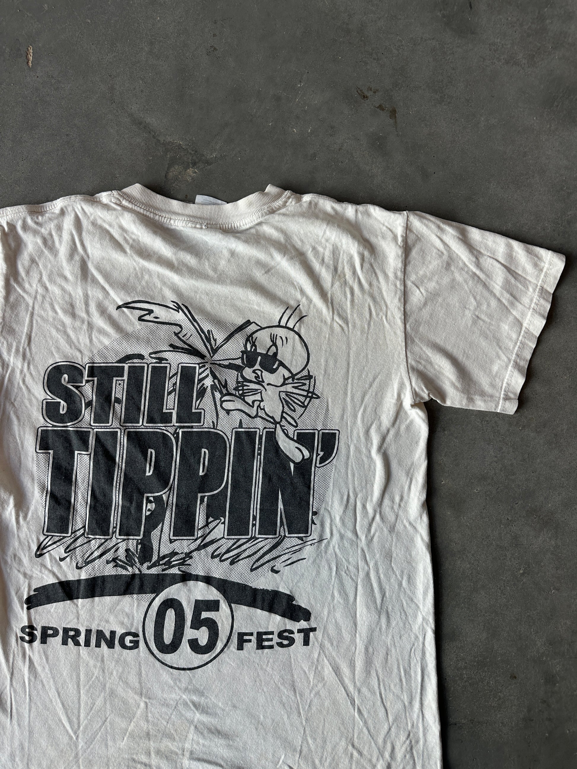 2005 Black Spring Break  "How We Do It" Looney Tunes Cartoon Black Spring Fest Vintage Tee (Small)