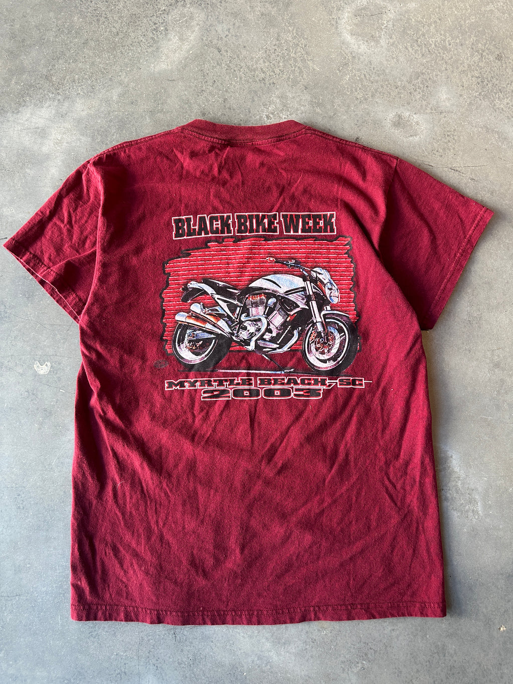 2003 Black Bike Week Myrtle Beach Vintage Tee (Large)