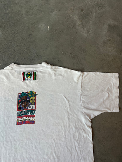 90’s Cross Colours ‘Takes Every Kind of People 2 Make D World Go Round’ RARE Vintage Hip Hop Lifestyle Tee (XL)