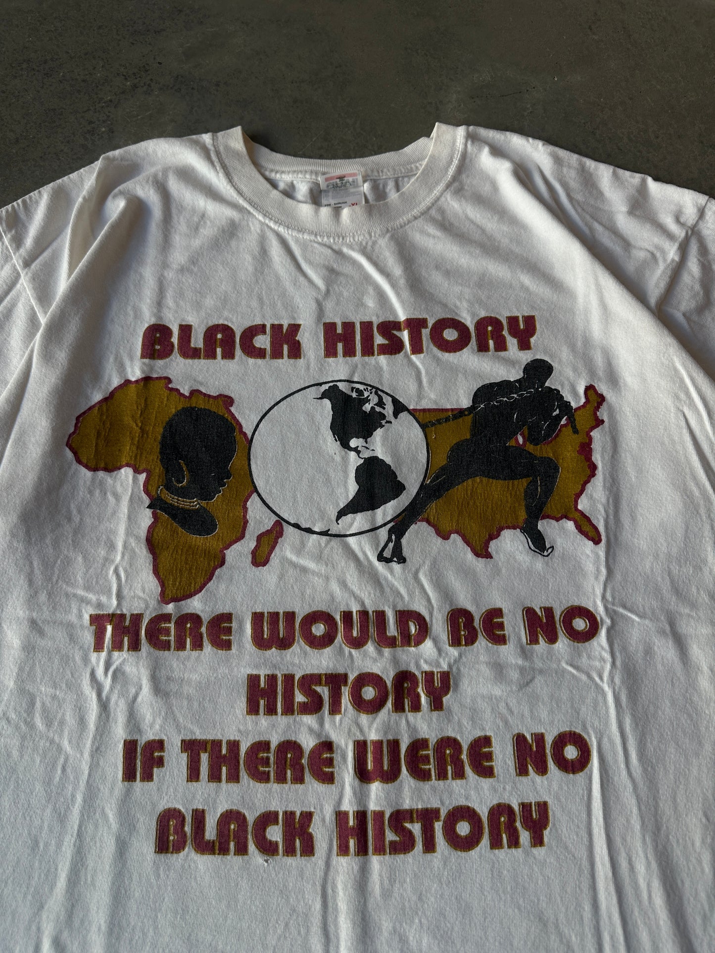 90's There Would Be No History, If There Were No Black History Vintage Illustration Tee (XL)