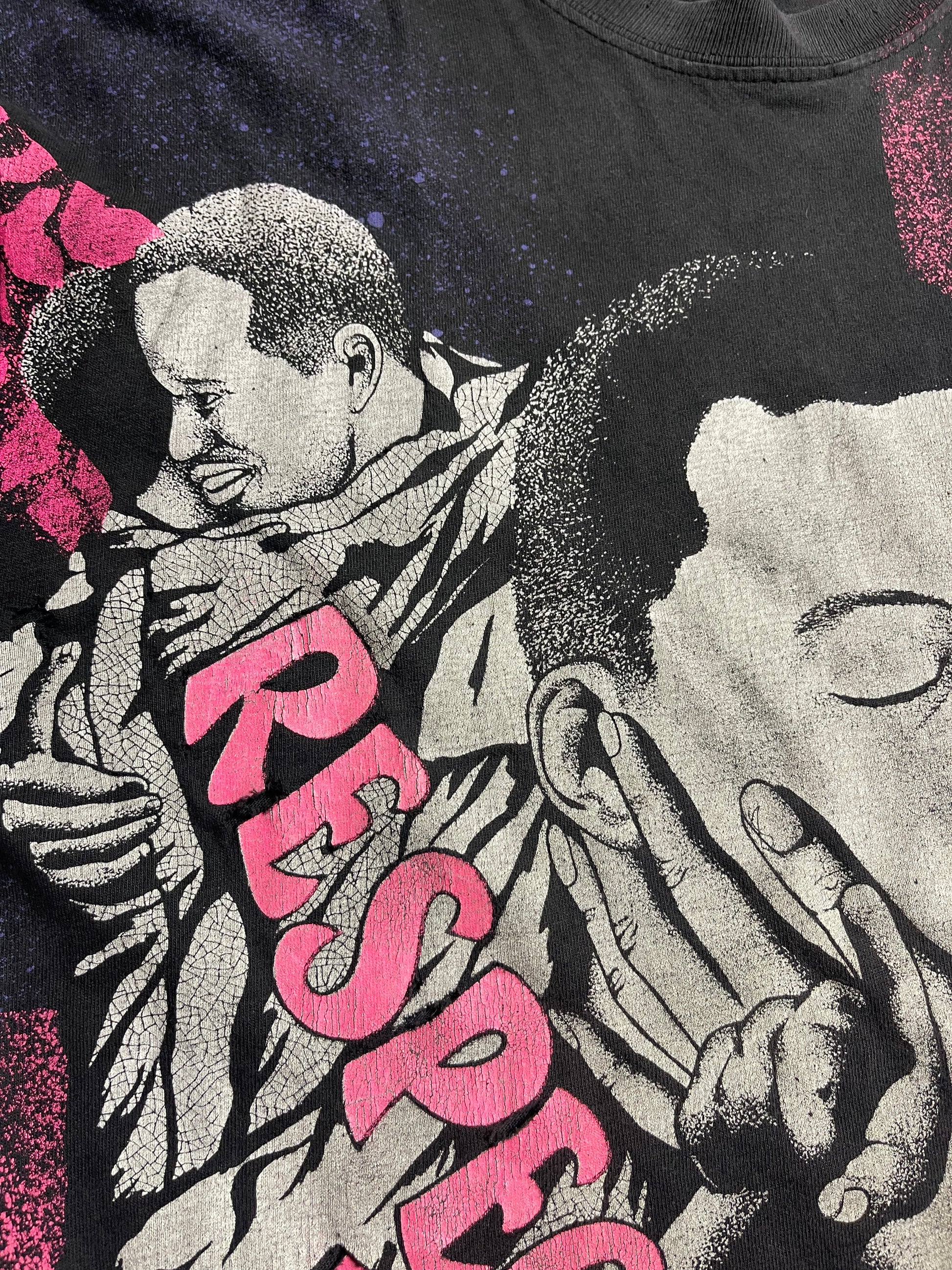 90’s Respect is Due Black History & Empowerment Kacy Colors Vintage All Over Print Tee (XL)