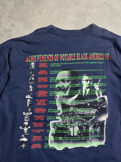 2000 Black History "The New Millennium" Achievements of Black American Navy Vintage Tee (XL)