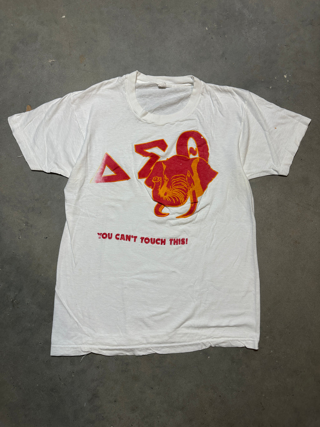 90's Delta Sigma Theta "You Can't Touch This" Divine Nine Thin Vintage Tee (Medium)