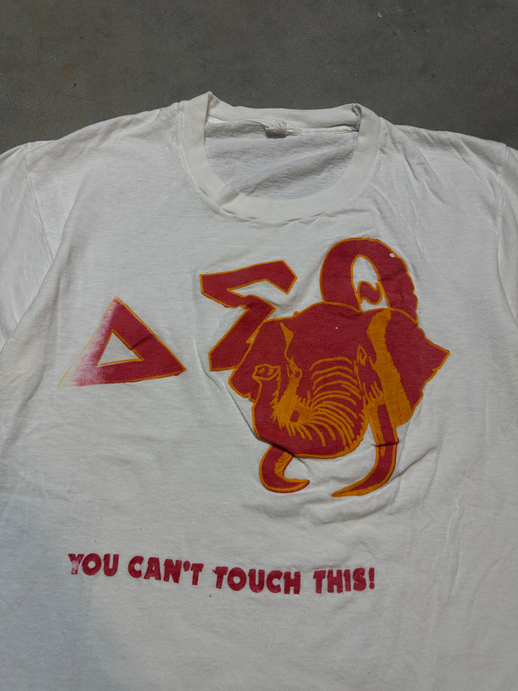 90's Delta Sigma Theta "You Can't Touch This" Divine Nine Thin Vintage Tee (Medium)
